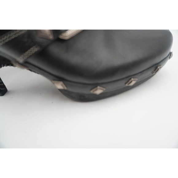 COLE HAAN Black Platform Silver Embellished Mule Slip-On Clog Size 9.5 - Picture 6 of 13